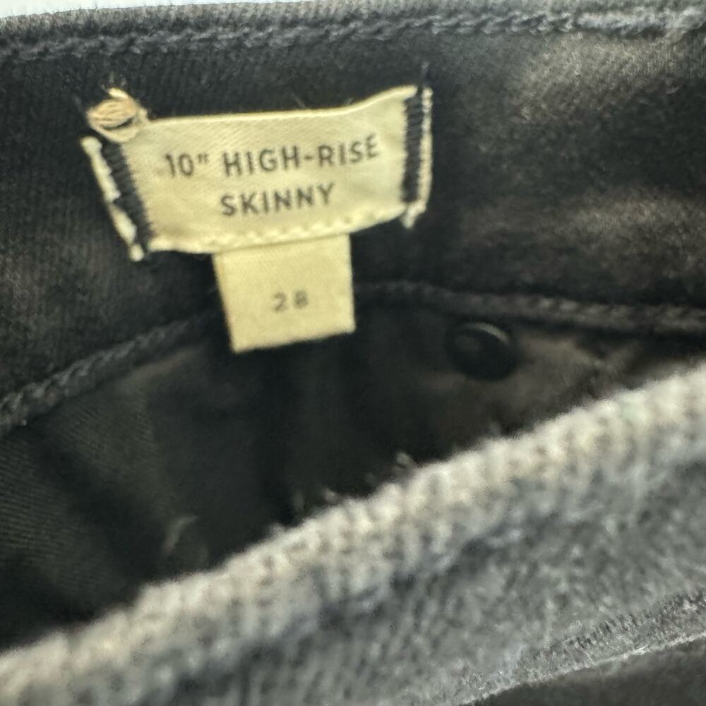 Madewell 10" High-Rise Skinny Jeans Black Stretch  Casual Women's 28 - Picture 9 of 12